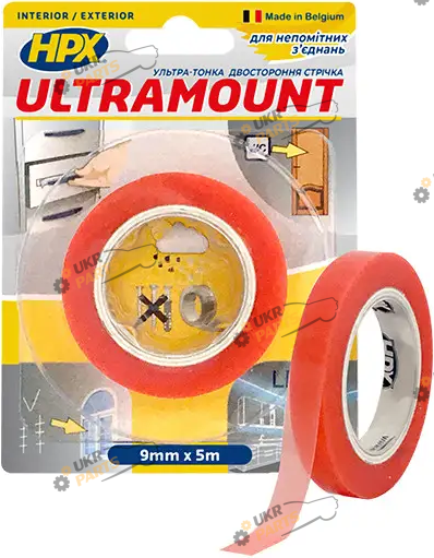 Двухсторонний Скотч Hpx Ultra Mount прозрачный 5 м / 9 мм (UM0905)