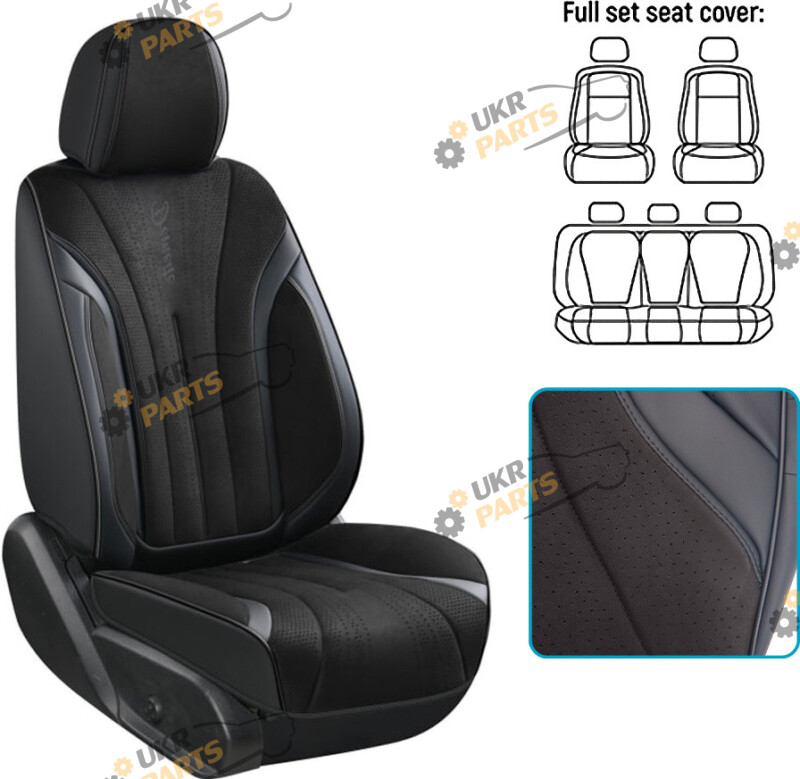 Чехлы для сидений Voin V-8907 Bk повн к-т екошкіра черные (67380)
