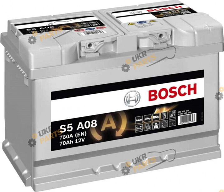 Автомобильный аккумулятор Bosch AGM 6СТ-70 Euro 760 А 70 Ач (0092S30051)