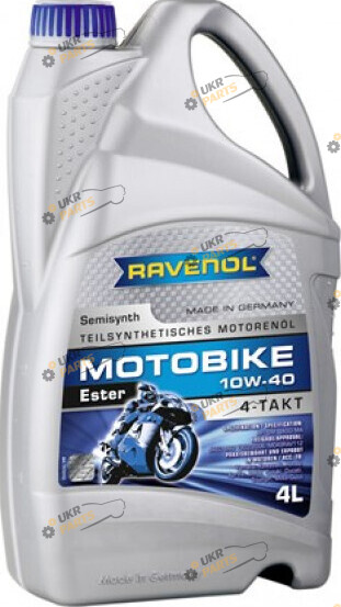 Моторное масло Ravenol Motobike 4-T Ester 10W-40 4 л (4014835731196)