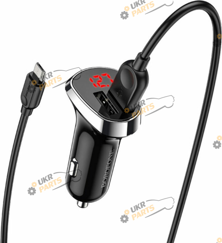 Зарядное устройство Borofone BZ15 Auspicious dual port digital display Micro USB 3 А (BZ15M)