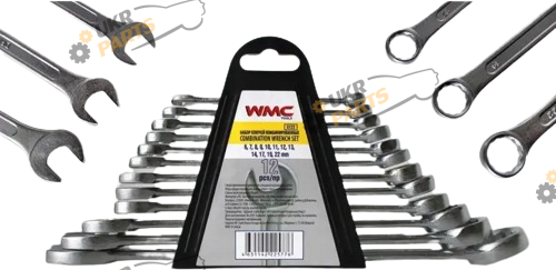 Набор рожковых-накидных ключей WMC Tools двусторонний 6 мм 12 шт (5123)