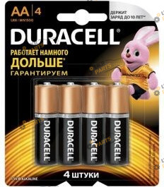 Батарейка Duracell Basic Alkaline AA 4 шт. (LR6  MN1500.4)