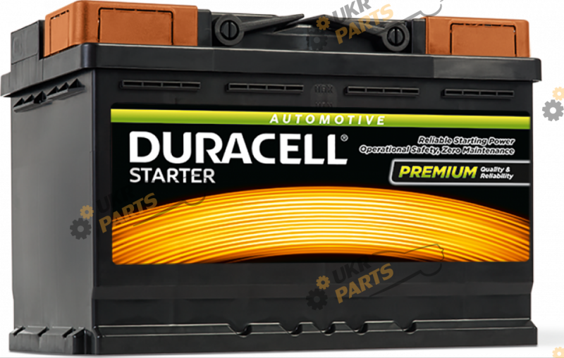 Автомобильный аккумулятор Duracell STARTER EN660A, R+ 72 Ач (DS72)