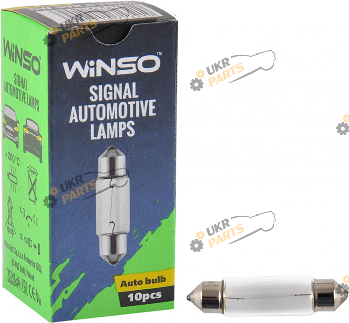 Лампочка габарита Winso C5W 5W SV8.5 T11X41 упаковка 10шт (713210)