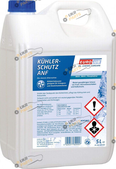 Антифриз Eurolub Engine Coolant ANF синий 5 л (ub 820005)