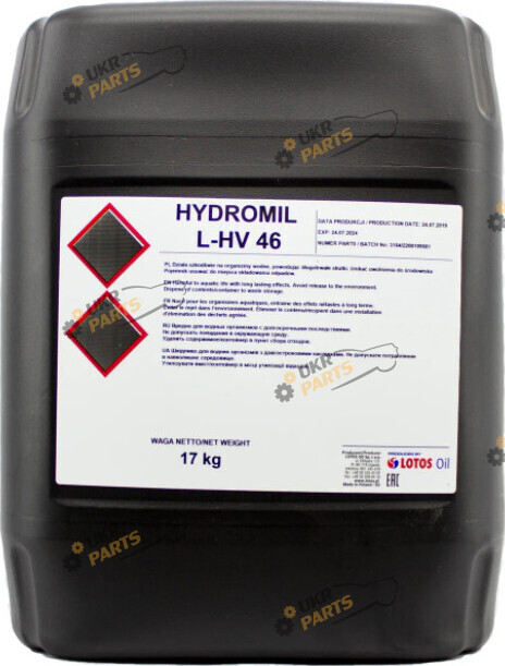 Масло гидравлическое Lotos Hydromil Super L-HV 46 17 л (WH-P701Y60-000)