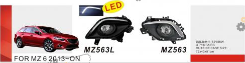 Фара противотуманная DLAA 55 Вт Mazda 6 2006-10 (MZ-563W)
