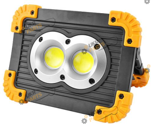 Фонарь-прожектор Voin L802-20W-2COB+1W, ЗУ micro USB, 2x18650/3xAA (53413)