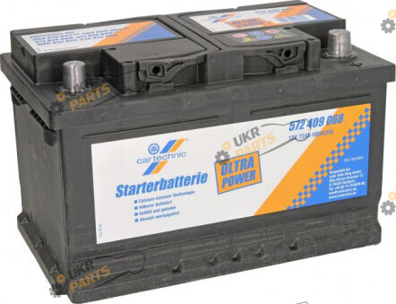 Автомобильный аккумулятор Cartechnic ULTRA POWER, R+ 680 А 72 Ач (CART572409068)