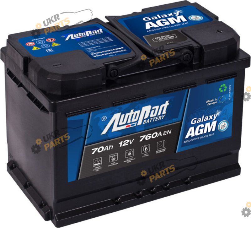 Автомобильный аккумулятор AutoPart Galaxy AGM 70 Ач (ARL070-AGM)