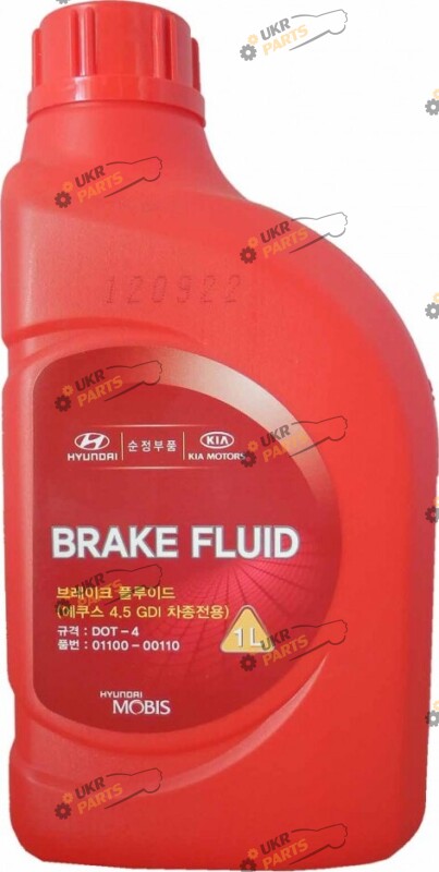 Тормозная жидкость Hyundai/Kia DOT 4 BRAKE FLUID 1 л (01100-00110)