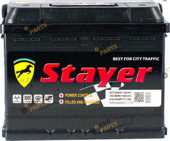 Автомобильный аккумулятор Stayer А1 Black 60 Ач (ISD-60-1B)