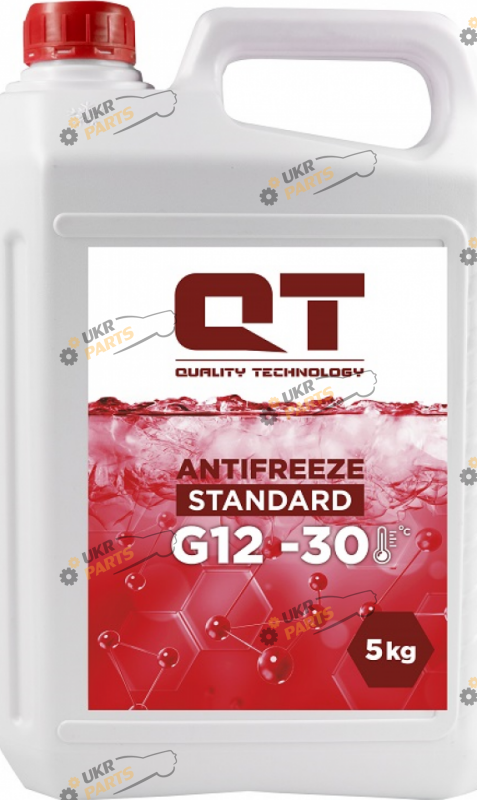 Антифриз QTech STANDARD -30 G12 G12 красный 5 л (QT531305)