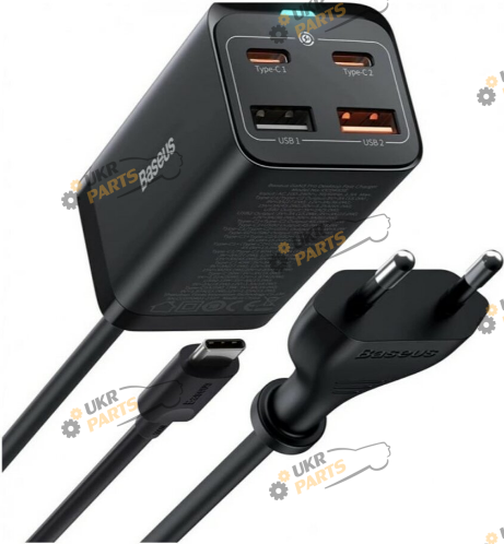 Зарядное устройство Baseus GaN3 Pro Desktop Fast Charger 2U+2C 100W EU Black USB/Type-C 1.5 А (CCGP000101)