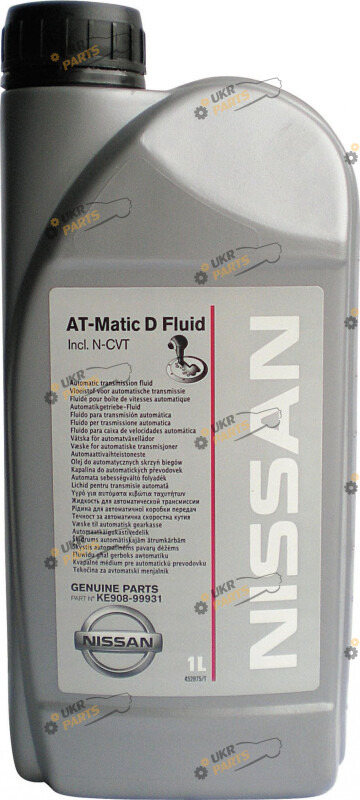 Масло трансмиссионное Nissan AT-Matic D 1 л (KE908-99931R)