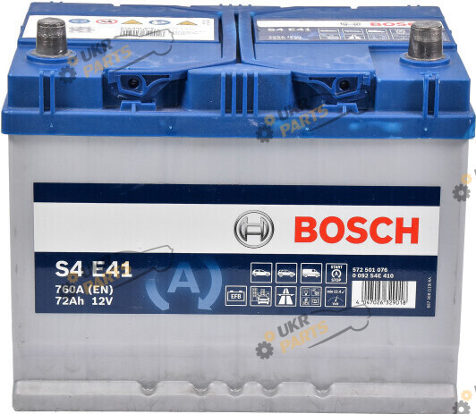 Автомобильный аккумулятор Bosch S4 EFB 72 Ач (0092S4E410)
