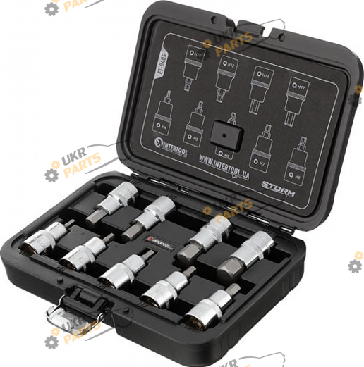 Набор бит Intertool 1/2 4-17, 9шт (ET-8405)