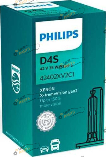 лампа Ксенон Philips XV2 X-TremeVision (+150%) P32d-2 D4S 4800 K (8727900377217)