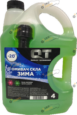 Жидкость омывателя готовая зимняя QT-Oil Дыня с лейкой -20 °C 4 л (QT00024-20)