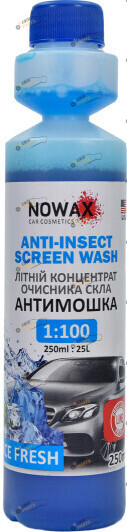 Жидкость омывателя концентрат летняя NOWAX Anti Insekt Screen Wash Ice Fresh 0.25 л (NX25125)