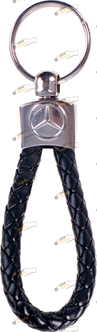 Брелок для авто Vitol MERCEDES кож.зам плетёный (48687)