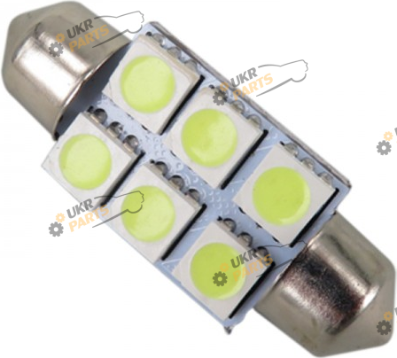Лампочка салона AllLight T11 6 диодов 5050 S8.5 36mm 12V White (29067100)