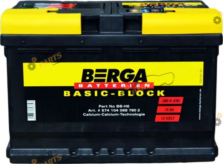 Автомобильный аккумулятор BERGA Basic-Block 74 Ач (574104068)