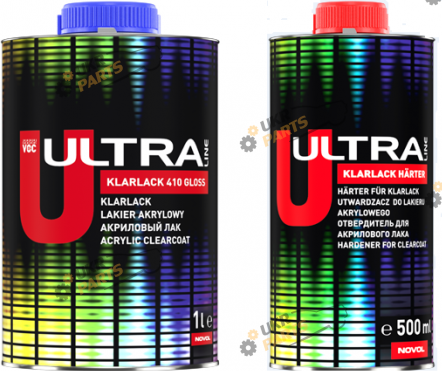 Лак Novol Ultra Line 410 2+1, с затвердителем 0.5 л прозрачный 1 л (91114)