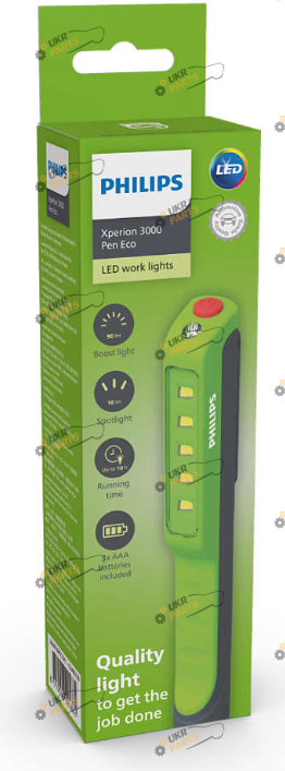 Инспекционный фонарь Philips Xperion 3000 LED WSL Pen Eco 90lm /10lm с крючком (X30PECOX1)