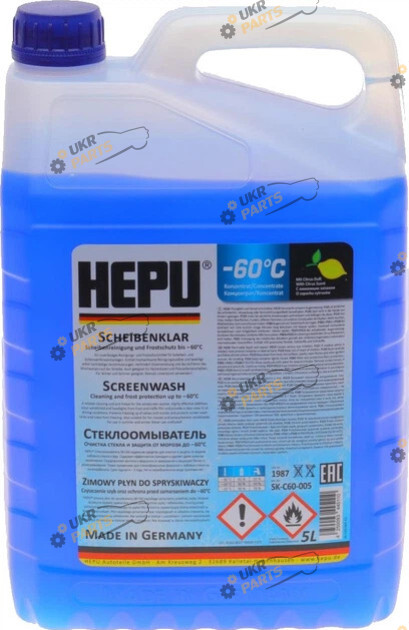 Жидкость омывателя концентрат зимняя Hepu -60 °C 5 л (SK-C60-005)