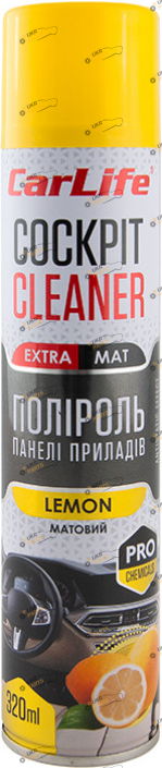 Полироль для торпеды Carlife Cockpit Cleaner EXTRA MAT Lemon 0.32 л (CF341)