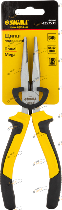 Длинногубцы Sigma прямые Standart 180 мм (4357531)