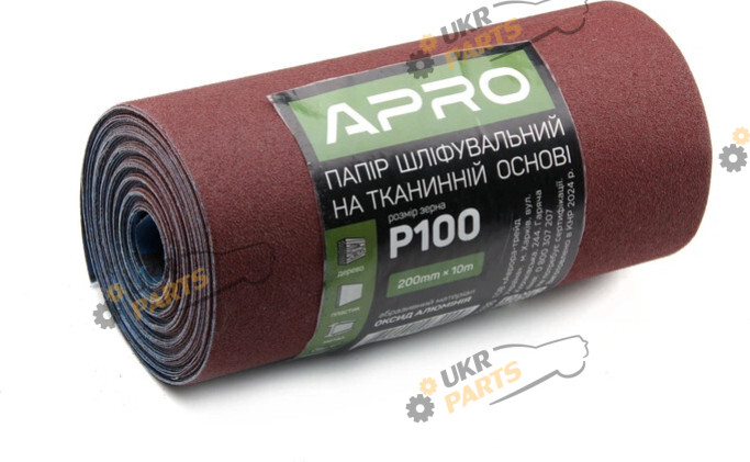 Apro Папір шліфувальний P100 рулон 200мм*10м (тканинна основа) (828186)