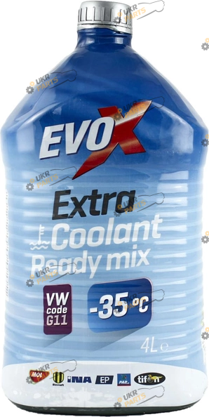 Антифриз MOL Evox Extra Ready -35°C G11 синий 4 л (19010043)