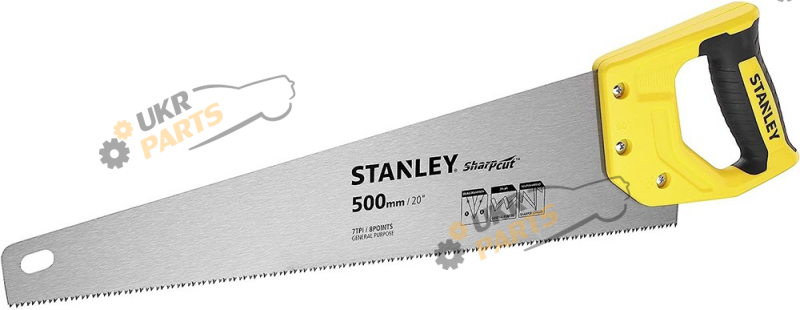 Ножовка по дереву Stanley Sharpcut, L=500 мм, 7 зуб./1