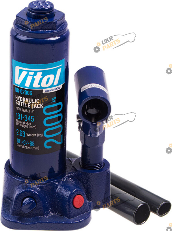 Бутылочный Домкрат Vitol 2 т Гидравлический (DB-02006K)