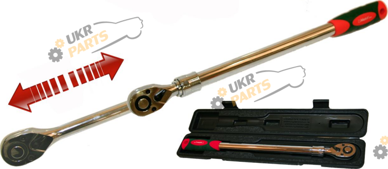 Трещетка телескопические 1/2 дюйма Hans 460-600 мм 72 зубцов (410224GQ)