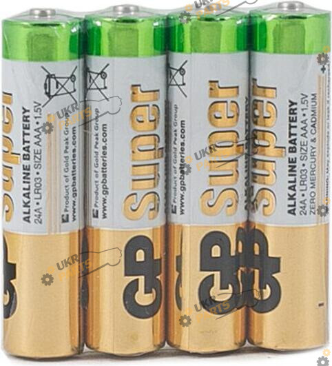 Щелочная батарейка GP Super Alkaline LR03 ААA 4 шт. (51520)