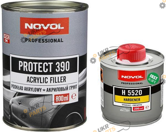 Грунтовка Novol PROTECT 390 4+1, с затвердителем 0,25 л белый 1 л (90844)