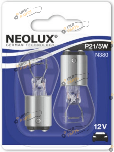 Лампочка Neolux N380 P21/5W 12V BAY15d 2 шт (N380-02B)