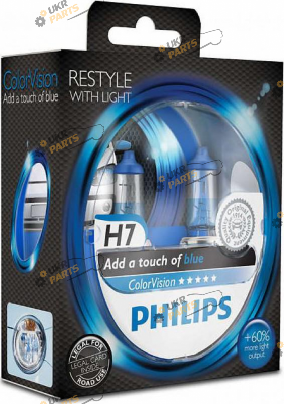Галогеновая лампа Philips ColorVision Blue H7 2 шт (26413)