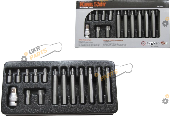 Набор бит King TORX 15 предметов (31562)