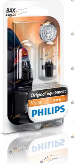 Лампочка салона Philips Bax Vision 1,2W BAX8,3s/1,35 (53018530)
