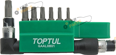 Набор бит Toptul с битодержателем (T10-T40) Стандарт (GAAL0801)