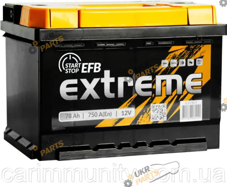 Автомобильный аккумулятор Exide 78 Ач (6CT-78 A (0) EFB EXTREME)