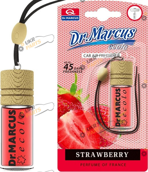 Ароматизатор DrMarkus Ecolo | Клубника (Ароматизатор рідкий Dr.Marcus ECOLO NEW Strawberry 4,5ml дерев'яний корок)