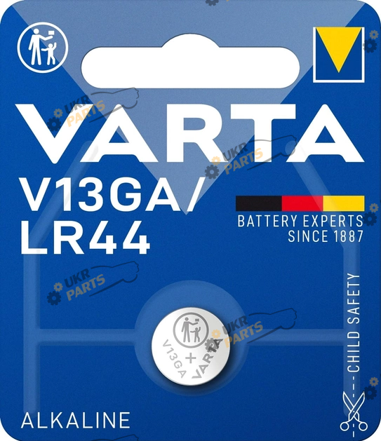 Батарейка Varta Alkaline LR44 1 шт. (04276101401)