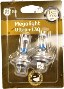 Галогеновая лампа GeneralElectric Megalight Ultra +130 H7 2 шт (GE 58520XNU.2B)