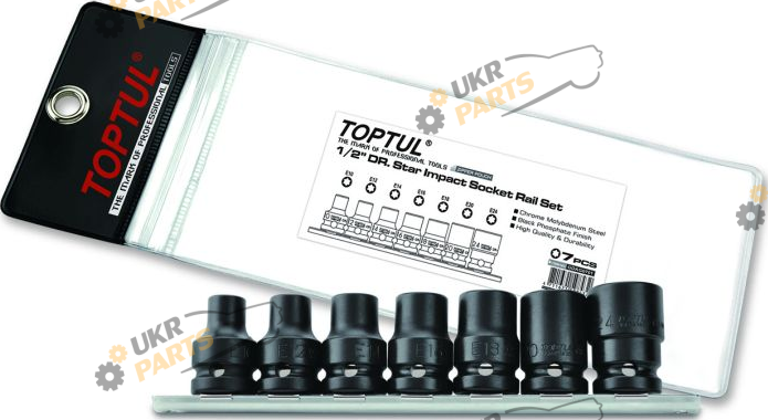 Набор торцевых головок Toptul квадрат 1/2